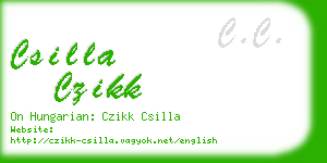 csilla czikk business card